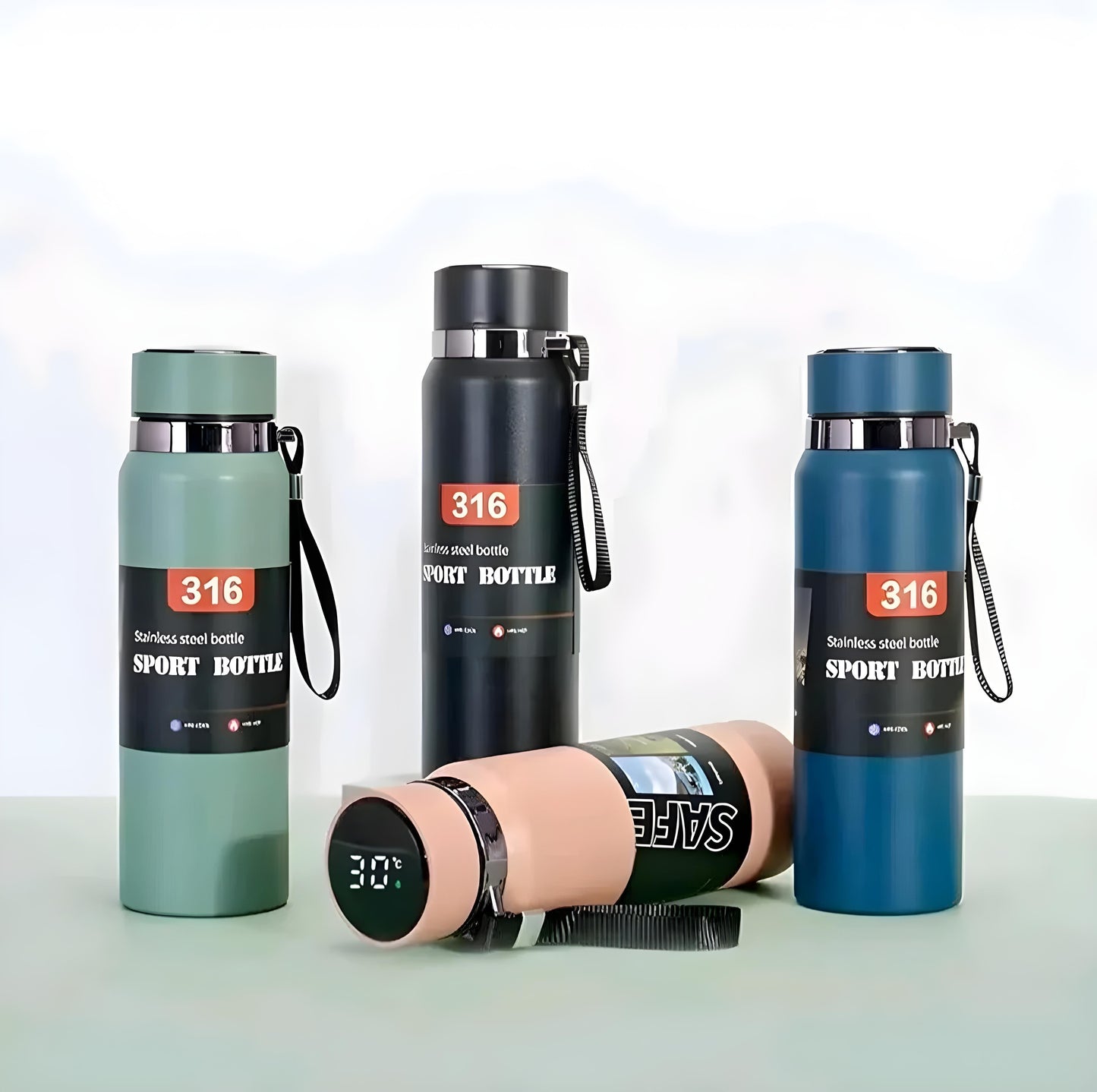 800ml LED Temperature Stainless Steel Bottle