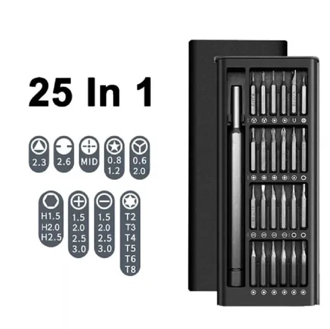 25-in-1 Magnetic Precision Screwdriver Set | Pocket Repair Kit