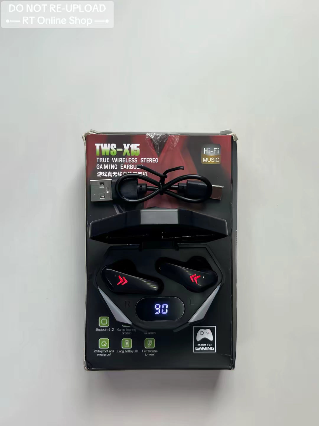 TWS X15 Gaming Earbuds | Low Latency Wireless Bluetooth Earphones