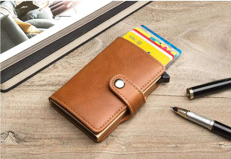 RFID Cardholder Wallet - Premium PU Leather (With Strap / Classic Slim)