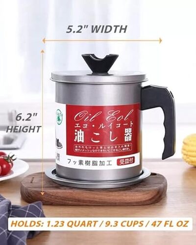 Stainless Steel Oil Filter Pot 1.4L