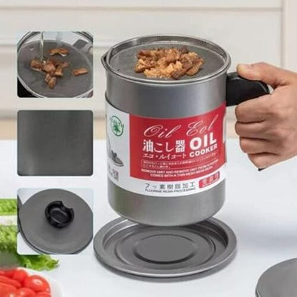 Stainless Steel Oil Filter Pot 1.4L
