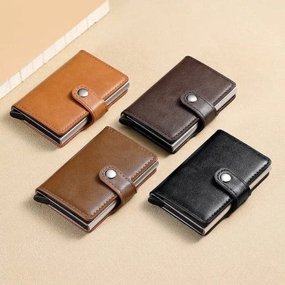 RFID Cardholder Wallet - Premium PU Leather (With Strap / Classic Slim)