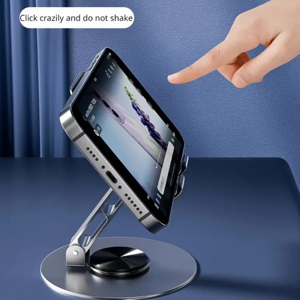 Metal Adjustable Mobile Stand | Compact Foldable Phone Holder | Matte Finish