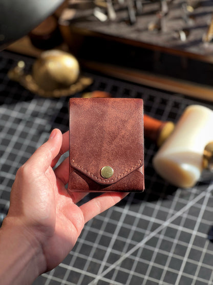 Multifunctional Slim Compact Wallet, Handmade Leather Card Holder
