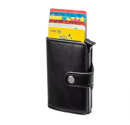 RFID Cardholder Wallet - Premium PU Leather (With Strap / Classic Slim)