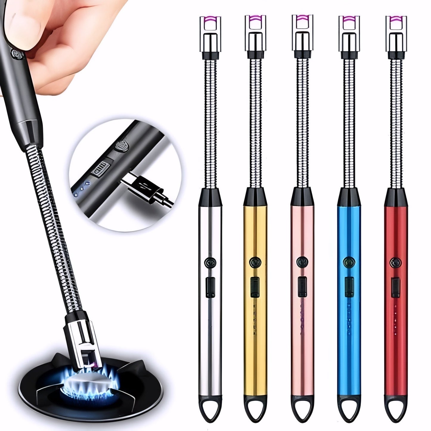 Rechargeable Electric Arc Kitchen Lighter | Long Neck USB Lighter