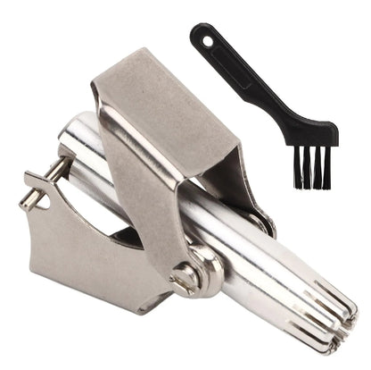 Stainless Steel Nose Hair Trimmer | Manual Portable Grooming Tool