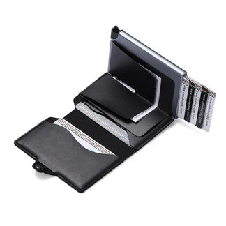 RFID Cardholder Wallet - Premium PU Leather (With Strap / Classic Slim)