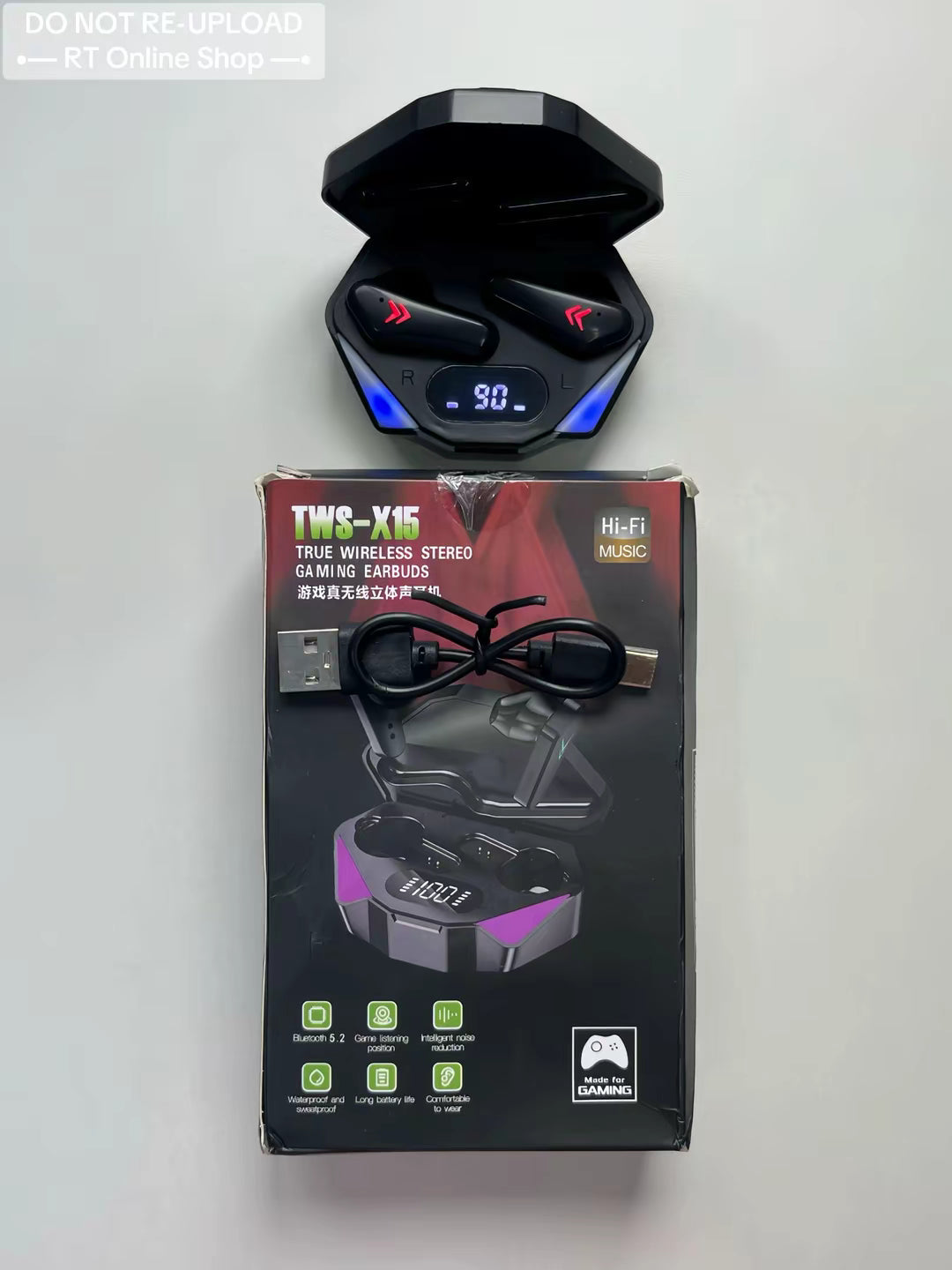 TWS X15 Gaming Earbuds | Low Latency Wireless Bluetooth Earphones