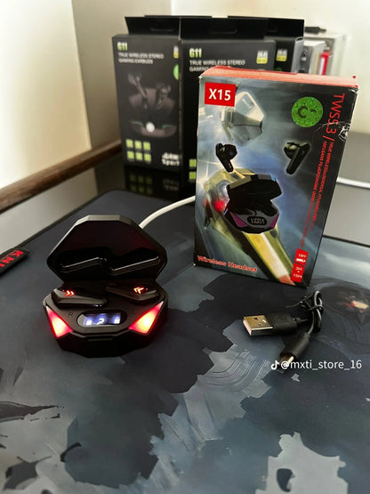 TWS X15 Gaming Earbuds | Low Latency Wireless Bluetooth Earphones